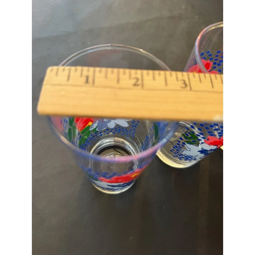 Pioneer Woman Dazzling Dahlias Floral 16 oz Drinking Glasses Set Of 4